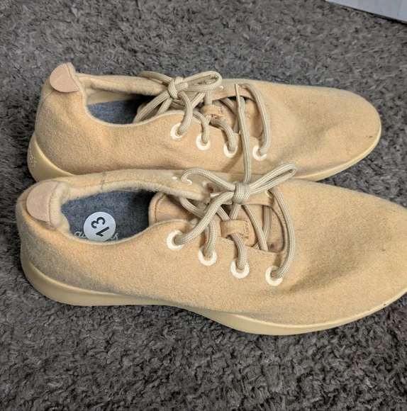 Allbirds Woolrunners Yellow Men size 13 Merino Wool 082025 - Picture 5 of 9